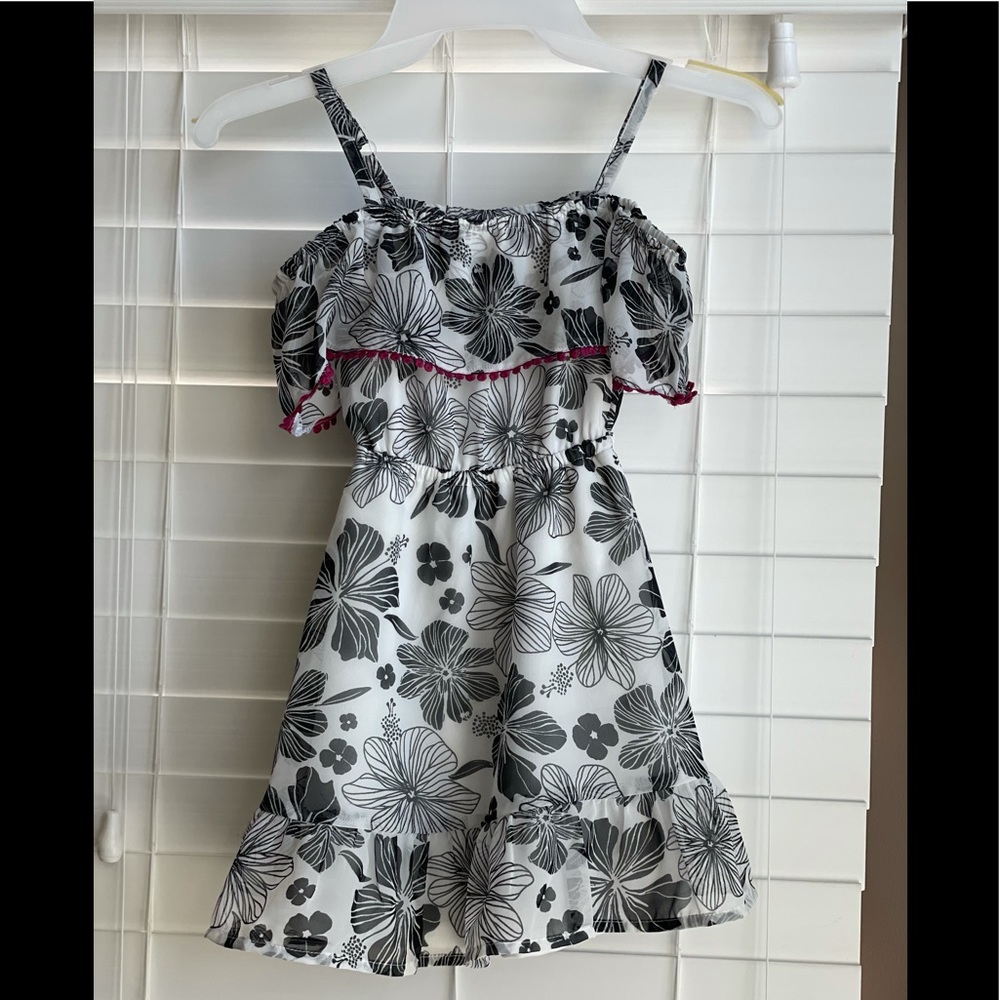 Little girls summer dress BLK\White